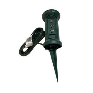 Outdoor Light timer with stake green